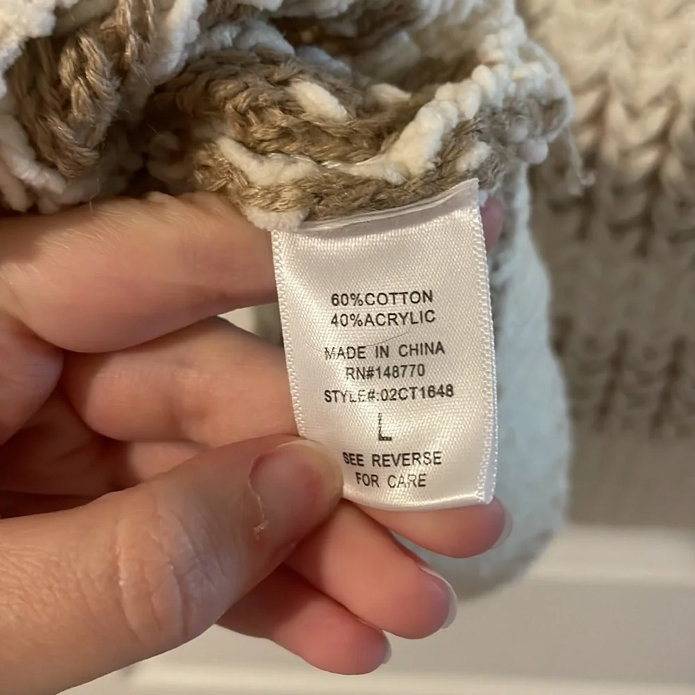 Sienna Sky cream and brown cardigan - Picture 6 of 6